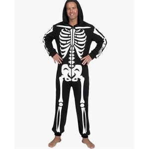 NEW Spooktacular‎ Creations Mens Medium Skeleton Jumpsuit Costume